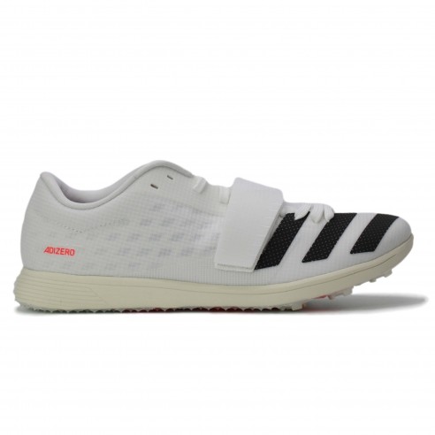 Adidas Adizero TJ/PV TRIPLO/ASTA Unisex Bianco Rosso Nero Scarpe Chiodate e da Pista - 1