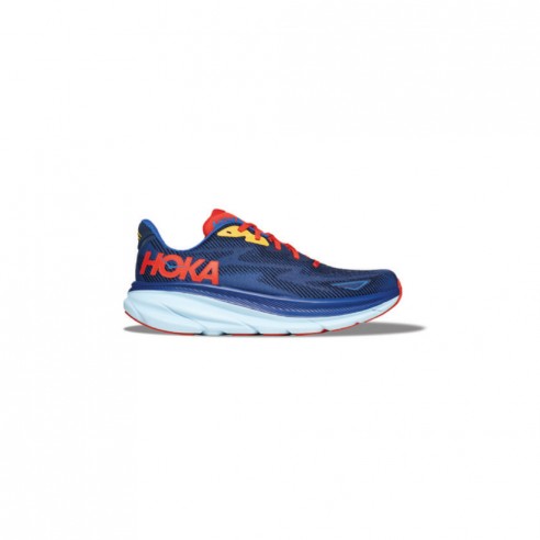 Hoka Clifton 9 Wide Uomo Blu Rosso Scarpe Running Uomo - 1